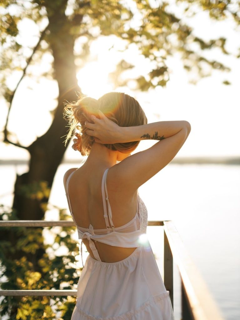 girl, model, lady, fashion, modeling, posing, smile, hair, face, dusk, sunset, nature, portrait